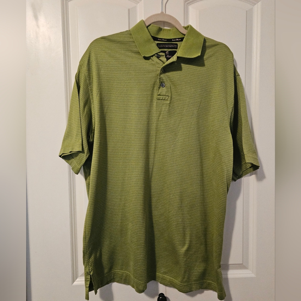 🔷️3 Items for$20🔷️ GARY PLAYER Men's Green Polo Shirt Mercerized Wicking SZ L